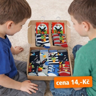 BALÍČEK CHLAPECKÉ PONOŽKY KRÁLÍČEK BING 18 PÁRŮ VE VELIKOST 19/22,27/30