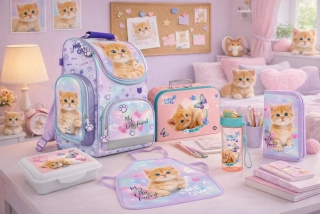 ZVÝHODNĚNÁ ŠKOLNÍ SADA 6KS PASTEL KITTY