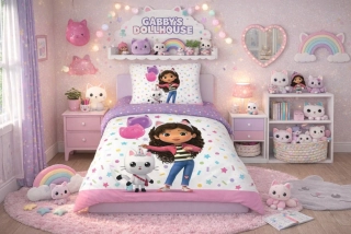 Povlečení Gabby´s Dollhouse Confetti 140x200, 70x90 cm