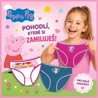 DÍVČÍ KALHOTKY PEPPA PIG SADA 3 KUSY