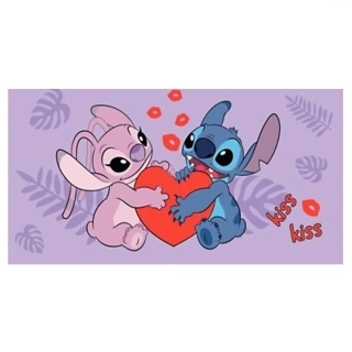 Osuška Lilo a Stitch Kiss 70x140 cm-AKCE