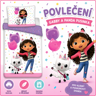Povlečení Gabby´s Dollhouse Confetti 140x200, 70x90 cm