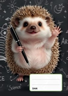 ŠKOLNÍ sešit 544, A5, 40 listů, linky 8 mm, ježek
