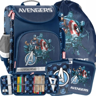 PASO ZVÝHODNĚNÁ ŠKOLNÍ SADA AVENGERS 3KS-aktovka,sáček,penál-vhodná pro prvňáčky