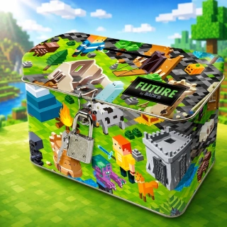 DERFORM POKLADNIČKA MINECRAFT S VISACÍM ZÁMKEM