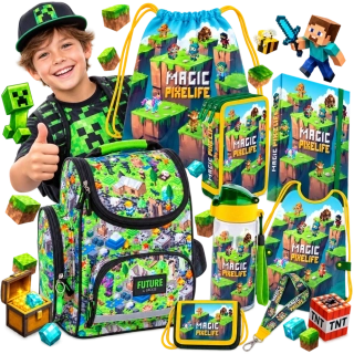 ZVÝHODNĚNÁ ŠKOLNÍ SADA MINECRAFT PIXELIFE 8KS