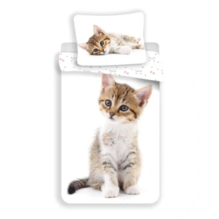 Jerry Fabrics povlečení Kitten white 140x200 70x90