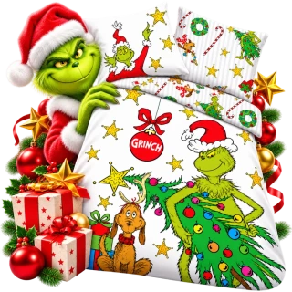 Povlečení Grinch Grinchmas 140x200, 70x90 cm