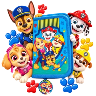 ŠKOLNÍ JEDNOPATROVÝ PENÁL S KLOPOU BEZ VÝBAVY PAW PATROL-BALENÍ 3 kusy
