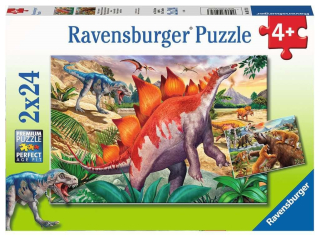 RAVENSBURGER Puzzle Jurská divočina 2x24 dílků