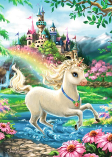 RAVENSBURGER Puzzle Zámek jednorožce 35 dílků