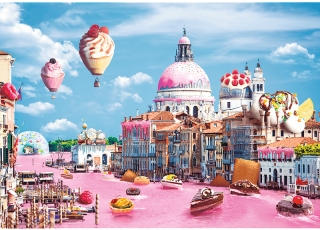TREFL Puzzle Legrační města: Sladké Benátky 1000 dílků