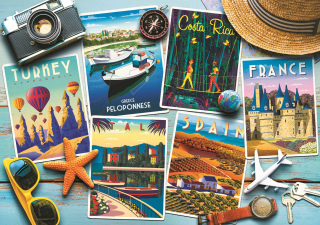 TREFL Puzzle Pohlednice z dovolené 1000 dílků