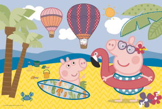 TREFL Puzzle Prasátko Peppa: Prázdniny MAXI 24 dílků