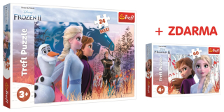 TREFL Puzzle Ledové království 2 MAXI 24 dílků + Ledové království 60 dílků Zdarma