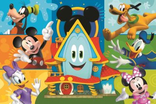 TREFL Puzzle Mickeyho klubík: Mickey Mouse a kamarádi MAXI 24 dílků