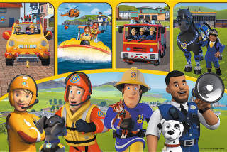 TREFL Puzzle Požárník Sam: Sam a přátelé MAXI 24 dílků