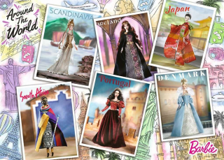 RAVENSBURGER Puzzle Barbie: Kolem světa 1000 dílků
