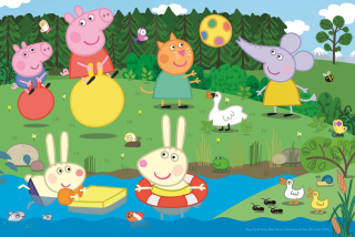 TREFL Puzzle Prasátko Peppa u rybníka 60 dílků