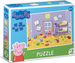 DODO Puzzle Prasátko Peppa: Hrátky v pokojíčku 60 dílků