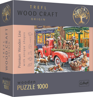 TREFL Wood Craft Origin puzzle Santovi malí pomocníci 1000 dílků