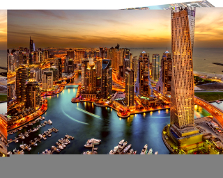 ENJOY Puzzle Dubajský přístav v noci 1000 dílků