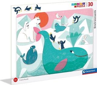 CLEMENTONI Puzzle Život za polárním kruhem 30 dílků