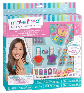 MAKE IT REAL Laky na nehty - sada se zdobením