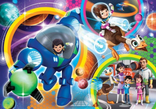 CLEMENTONI Puzzle Miles z budoucnosti: Rodina MAXI 104 dílků