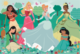 CLEMENTONI Puzzle Disney princezny MAXI 104 dílků