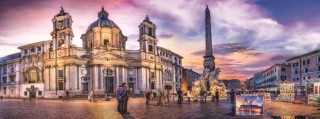 TREFL Panoramatické puzzle Piazza Navona, Řím 500 dílků