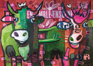 HEYE Puzzle Pruhované krávy 1000 dílků