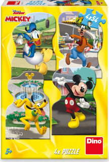 DINO Puzzle Mickey a přátelé ve městě 4x54 dílků