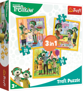 Puzzle Treflíci: Být spolu je fajn 3v1 (20,36,50 dílků)