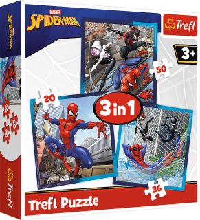 TREFL Puzzle Spiderman 3v1 (20,36,50 dílků)