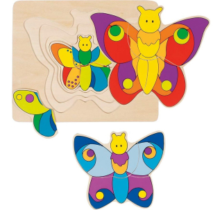 GOKI Vícevrstvé puzzle Motýl