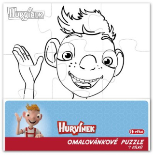 EFKO Namaluj si sám puzzle Hurvínek - kruh 9 dílků