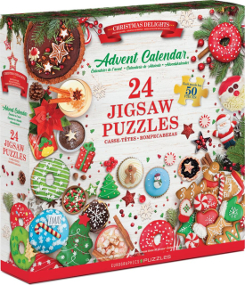EUROGRAPHICS Puzzle Adventní kalendář: Vánoční dobroty 24x50 dílků