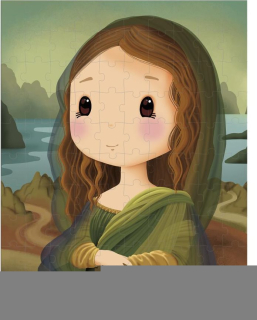 JANOD Puzzle v kufříku Inspirováno da Vincim 100 dílků