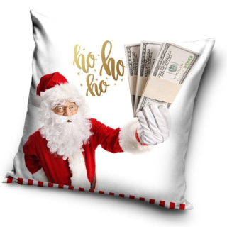 VÁNOČNÍ POVLAK NA POLŠTÁŘEK SANTA NADĚLUJE