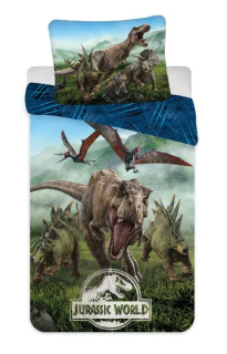 JERRY FABRICS Povlečení Jurský Svět Forest 140/200, 70/90