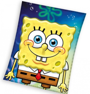 CARBOTEX DĚTSKÁ DEKA VESELÝ SPONGE BOB 110X140 CM 