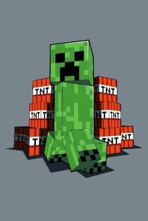JERRY FABRICS Fleece deka Minecraft TNT 100/150