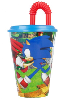 PLASTOVÝ KELÍMEK S BRČKEM SONIC 430ml