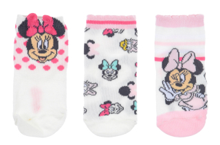 SADA 3 KS PONOŽKY MINNIE, 0-6 m.