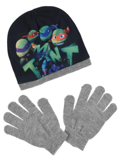 SET 6 KS ČEPICE A RUKAVICE ŽELVY NINJA, 3x52,3x54