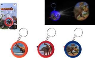TEDDIES Přívěsek na klíče Projektor dinosaurus 1ks (mix)