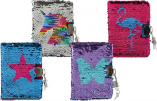 TEDDIES Poznámkový blok s flitry 1ks (mix)