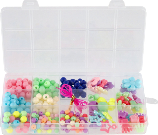 TEDDIES Barevné korálky v krabičce