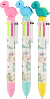 TEDDIES Šestibarevné pero Dinosaurus 1ks (mix)